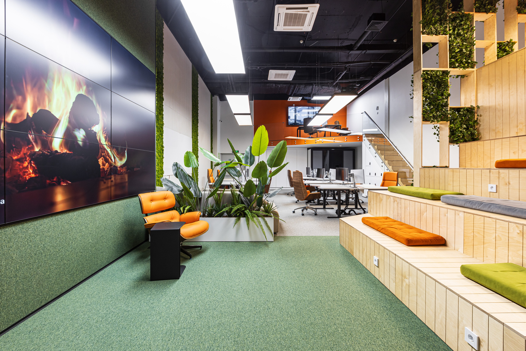 Call center office — shared workspace